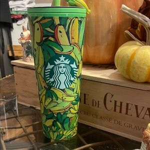 STARBUCKS FARM RIO green and Yellow Banana Tumbler